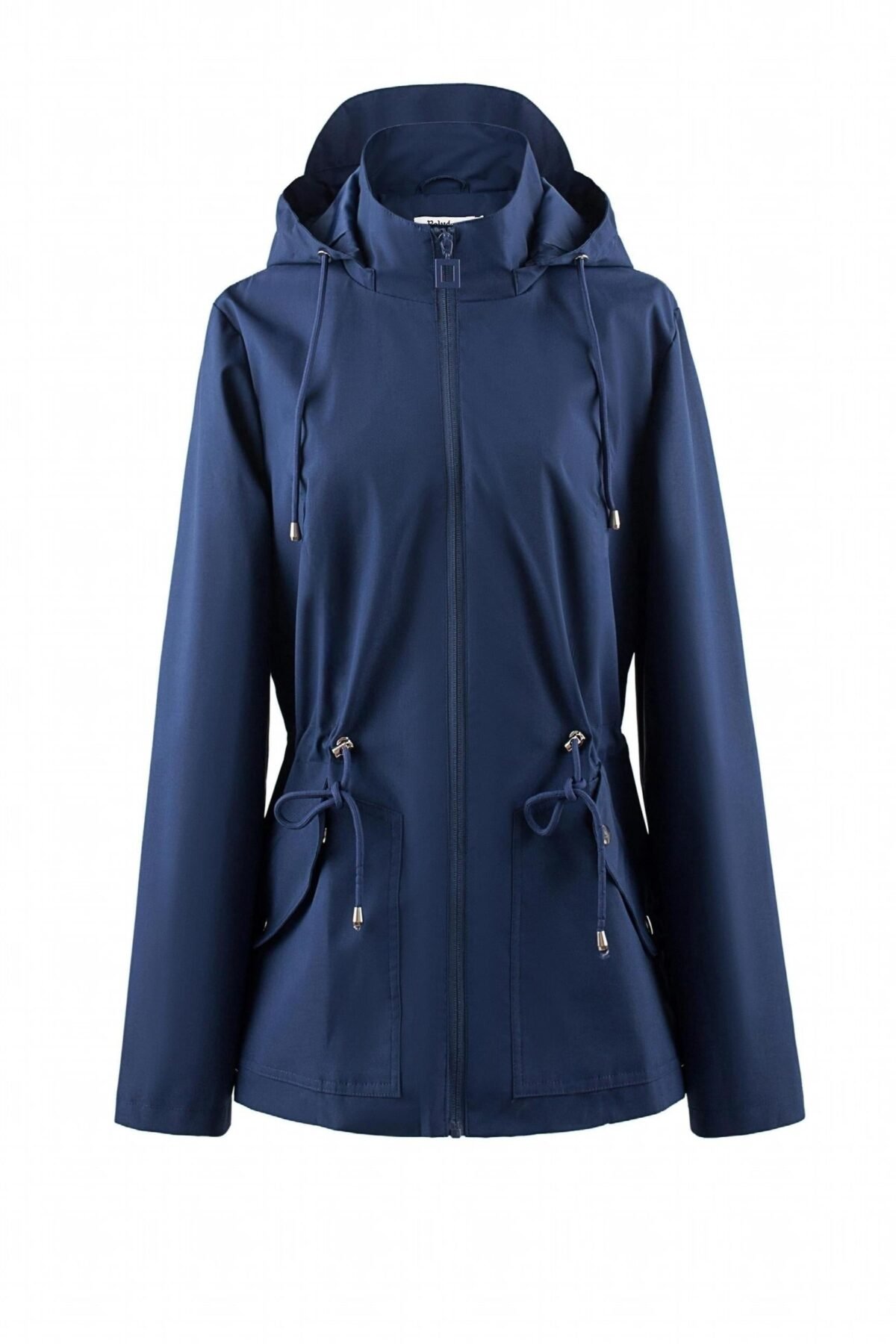 Women's Blue Waterproof Windbreaker Raincoat Lightweight Outdoor Jacket