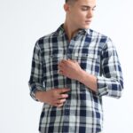 Men Blue Adventure Cargo Shirt | Ice Glacier