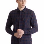 Men Maroon Flannel Check Shirt | Winewood