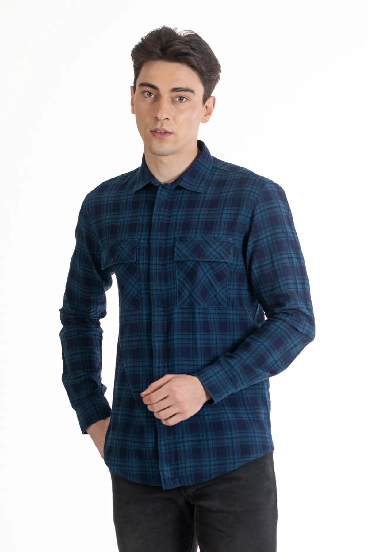 Men Forest Green Twill Shirt | Moss Glen