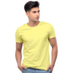 Lit Yellow Basic Men?s Cotton T-Shirt