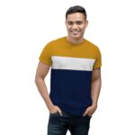 Color Block Cut-Sew T-Shirt for Men