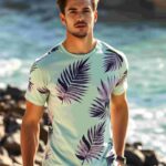Tropical Cotton Blend T-Shirt for Men
