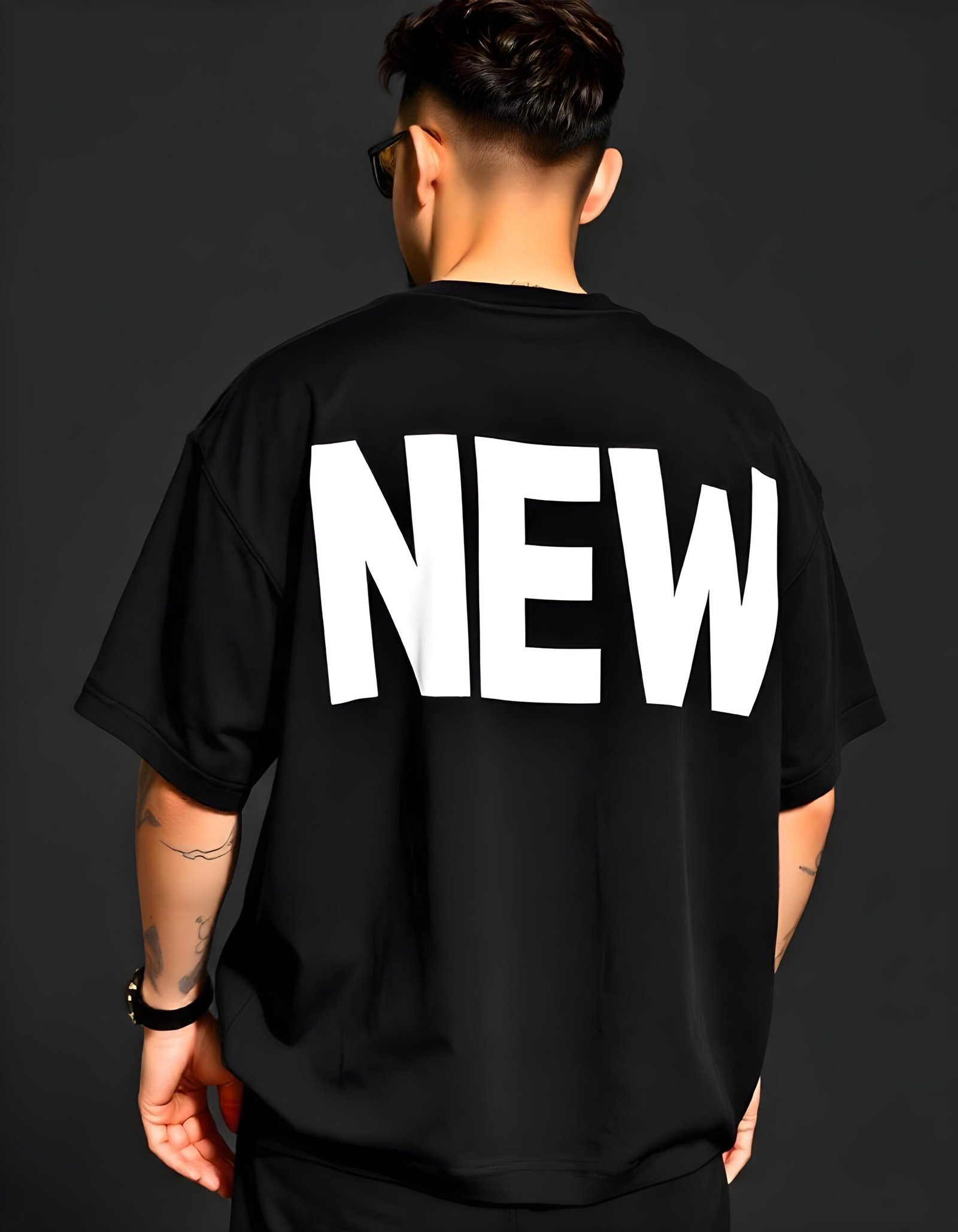Men Oversized Black T-Shirts