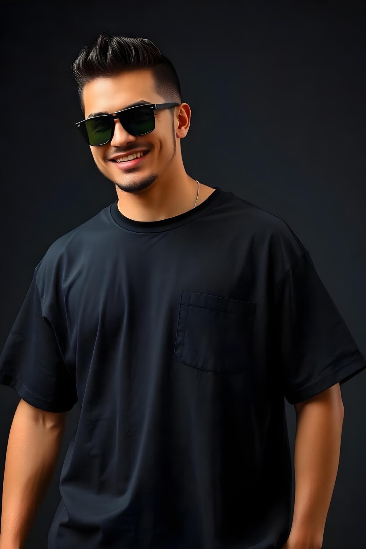 Classic Oversized Black T-Shirts for Men