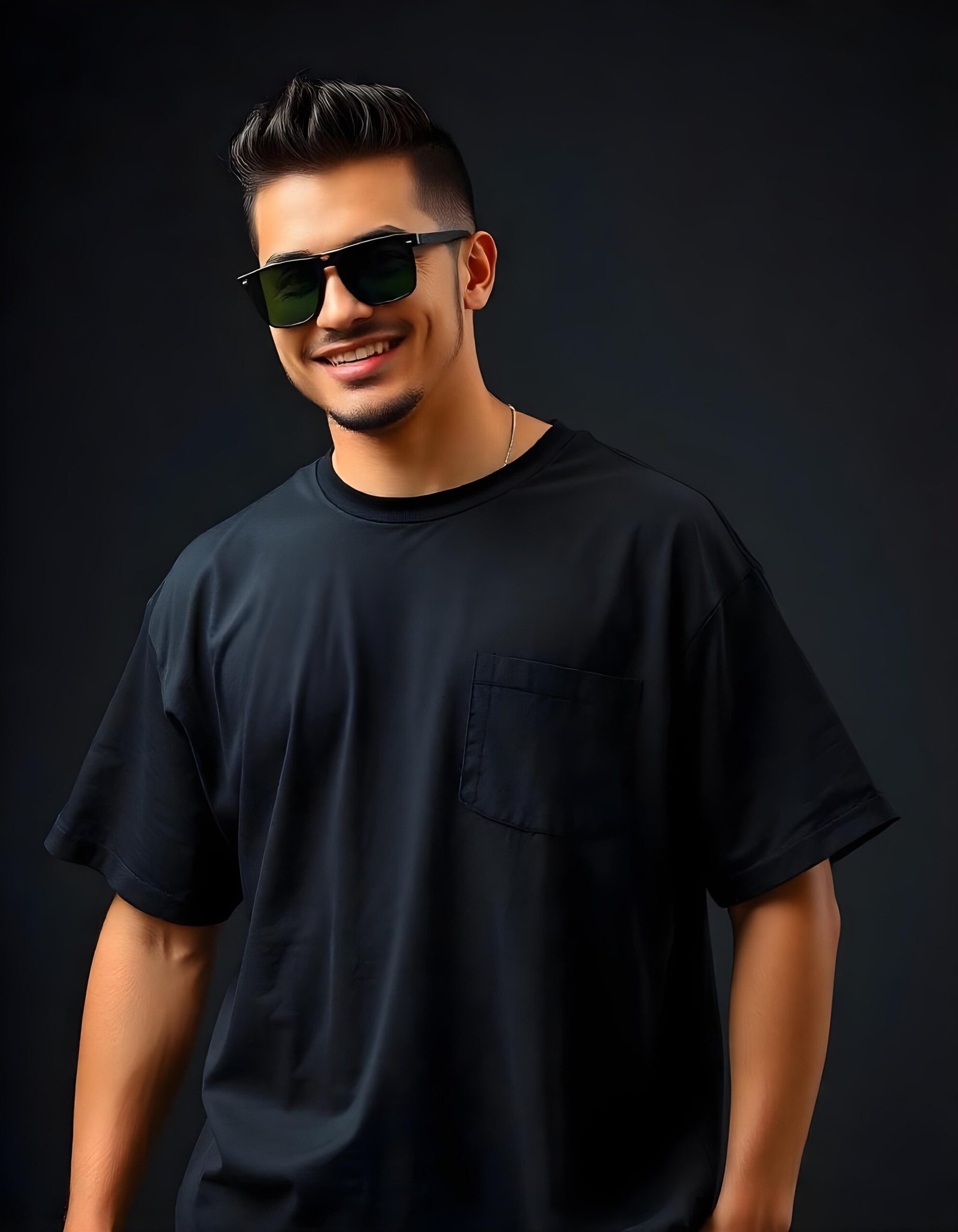 Classic Oversized Black T-Shirts for Men
