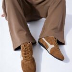 Fast Wear Brown Suede Leather Sneakers