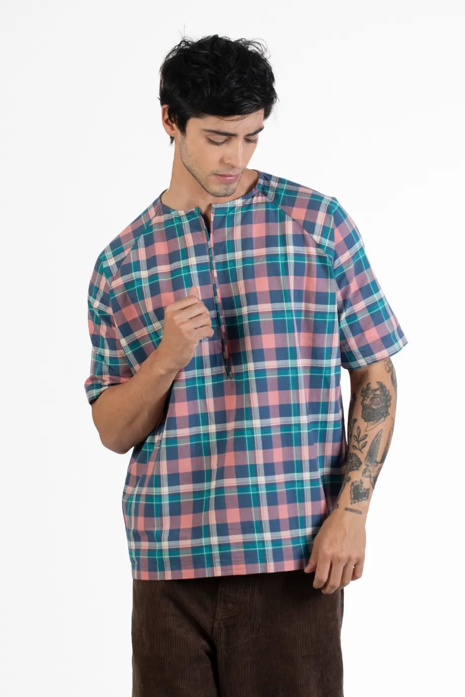 Men Stylish Melange Green Shirt | Glacier Grove
