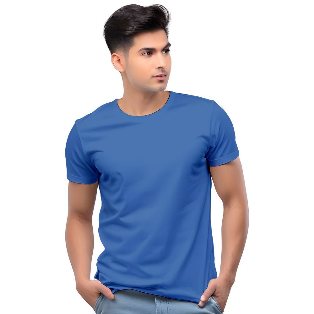 Royal Blue Men?s Plain Cotton T-Shirt