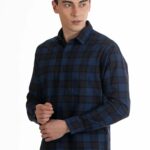 Men Teal Flannel Shirt | Glacier Peaks