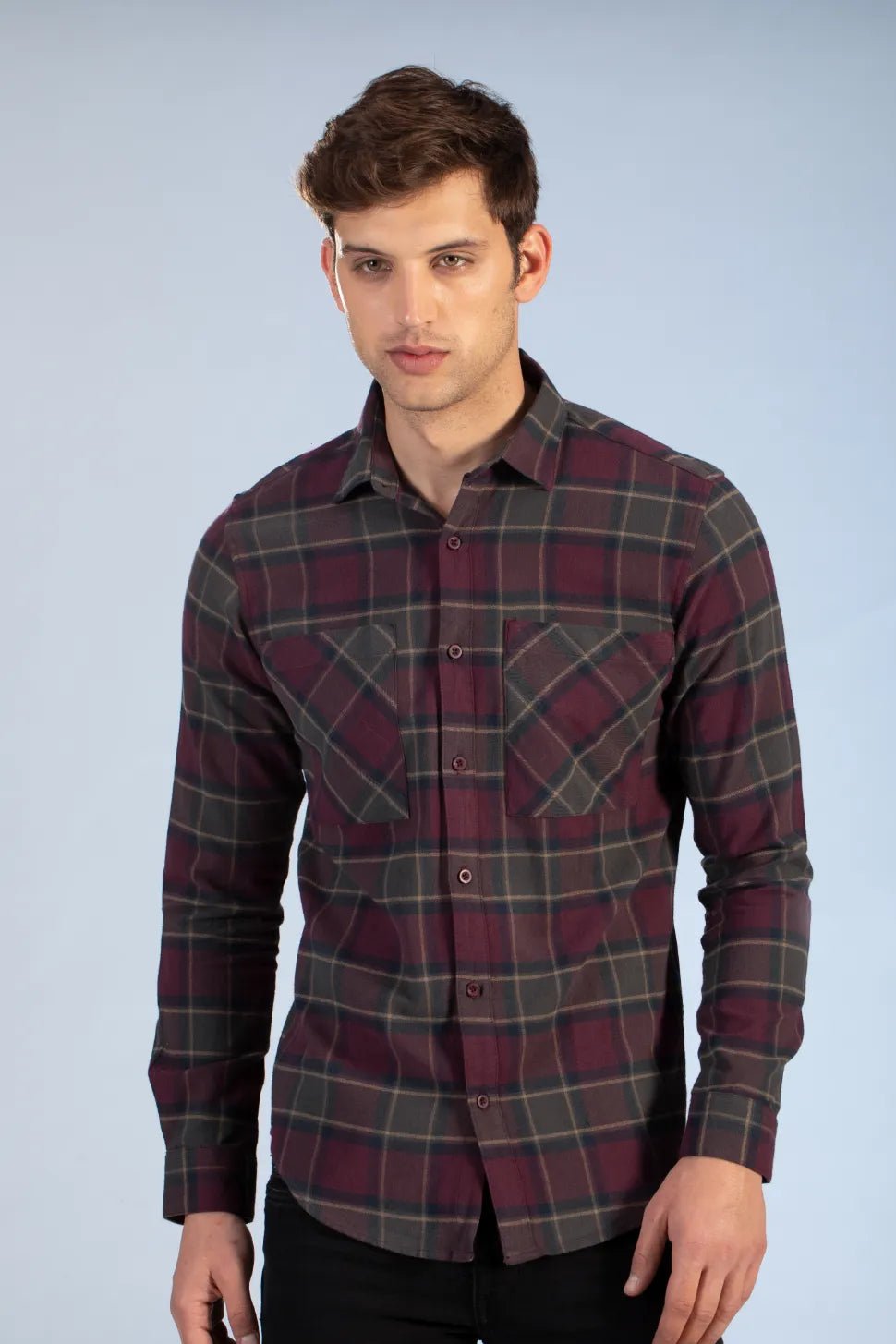 Men Turquoise Buffalo Shirt | Aqua Horizon