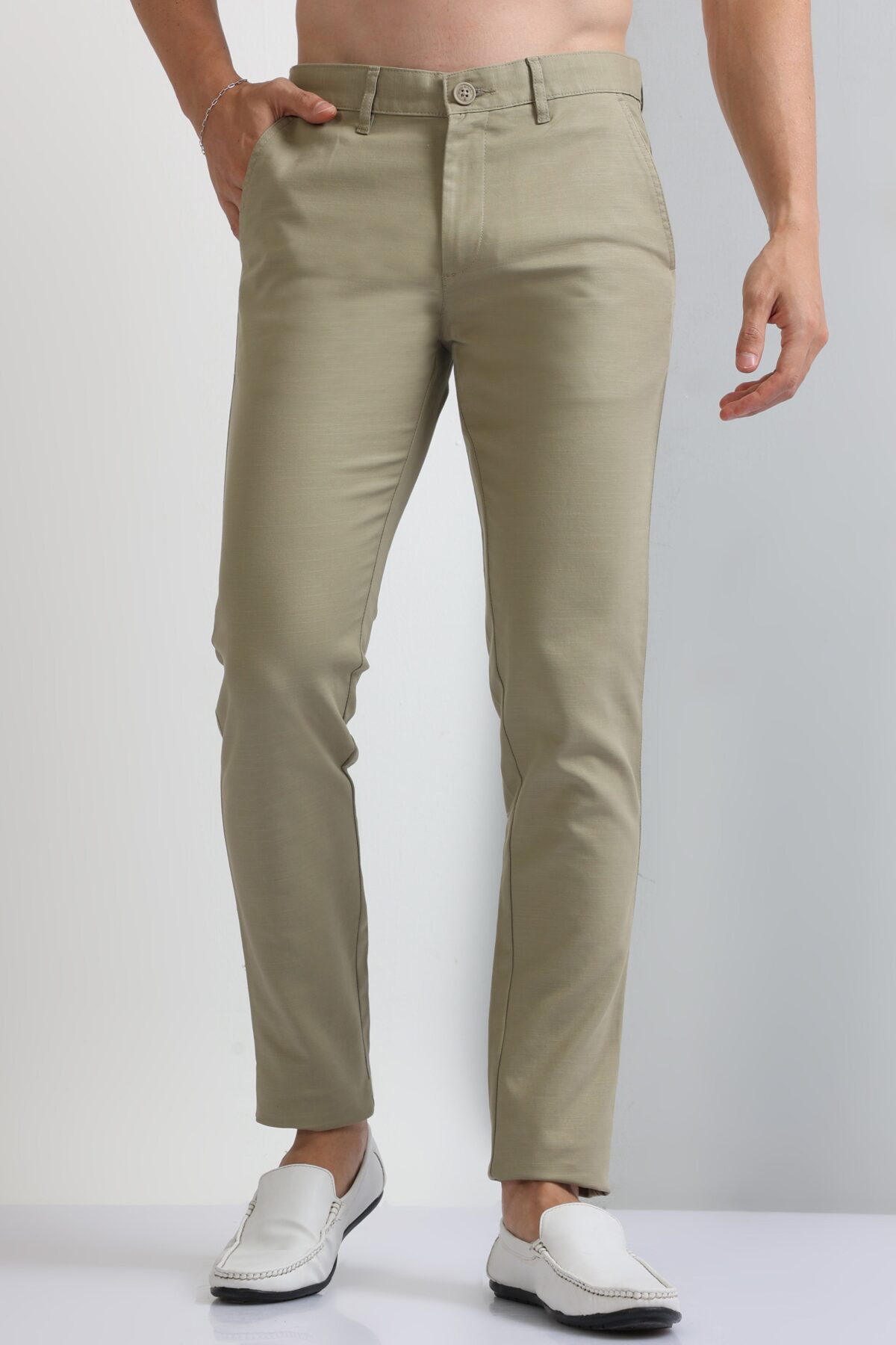 Men Everyday Cotton Trousers | Khaki
