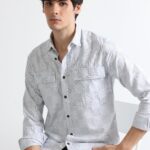 Men Elegant White Checked Shirt | Pearl