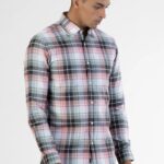 Men Blue Smart Plaid Shirt | Pacific Horizon