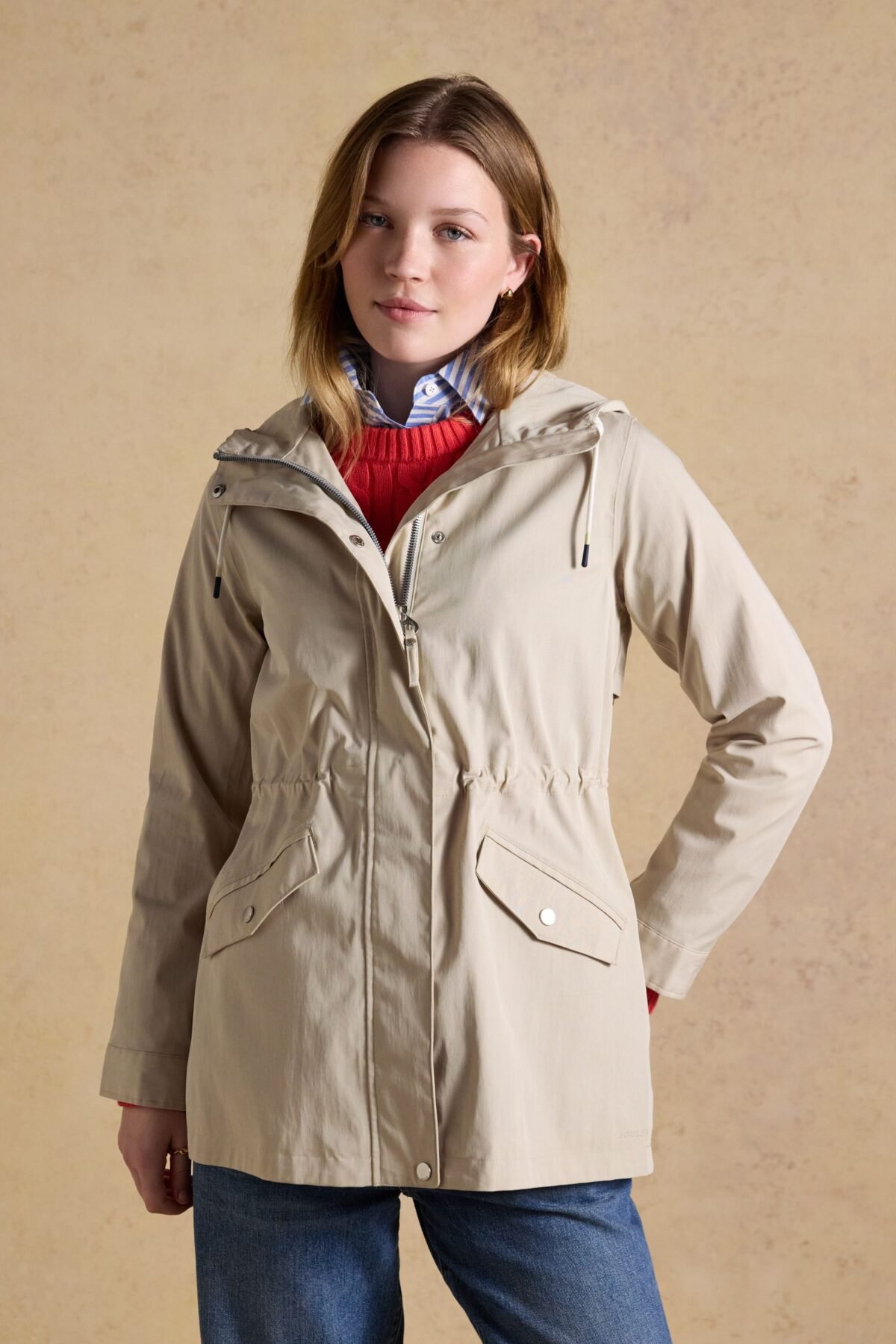 Women's Neutral Hooded Waterproof Raincoat Lightweight All Weather Protection